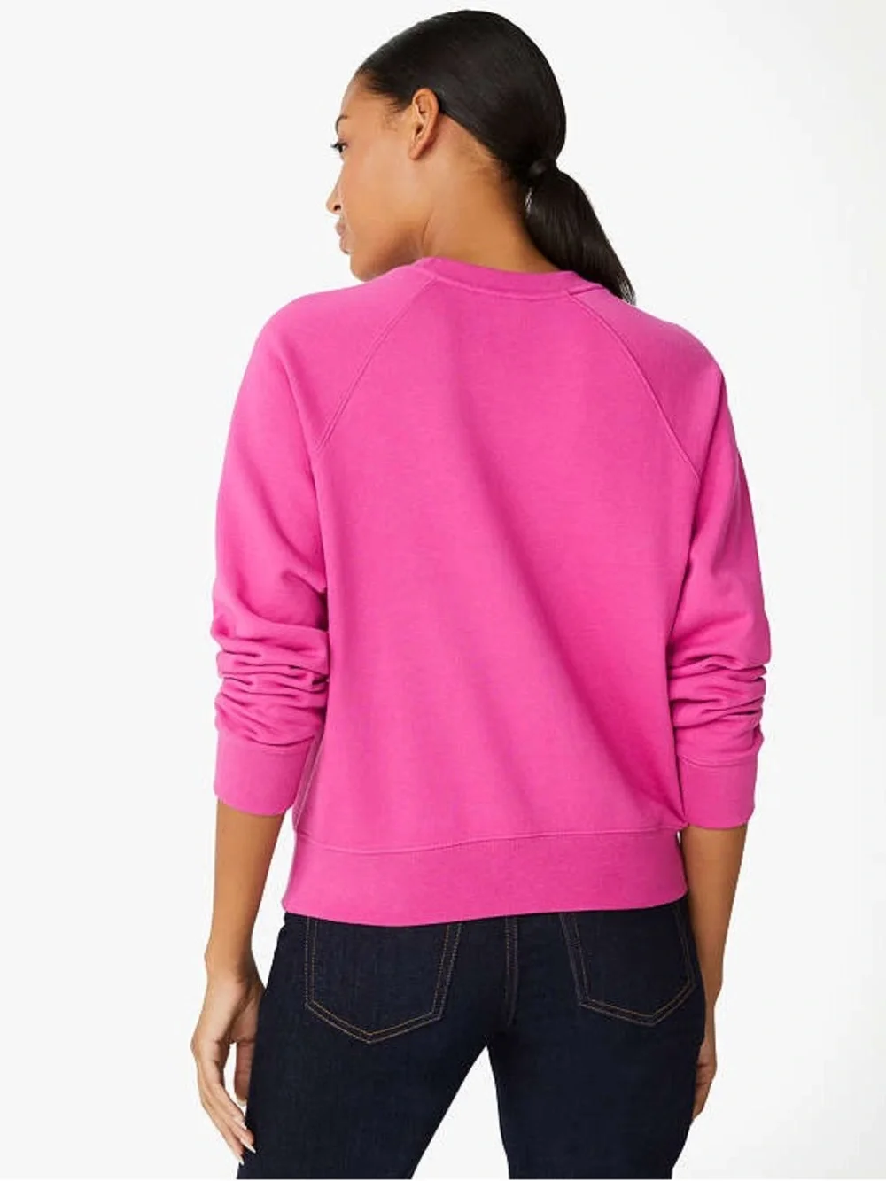 NWT Kate Spade New York Embroidered Logo Sweatshirt Hot Pink Small